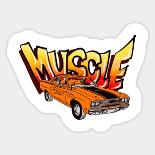 Road Runner GTX Muscle Car Design Sticker